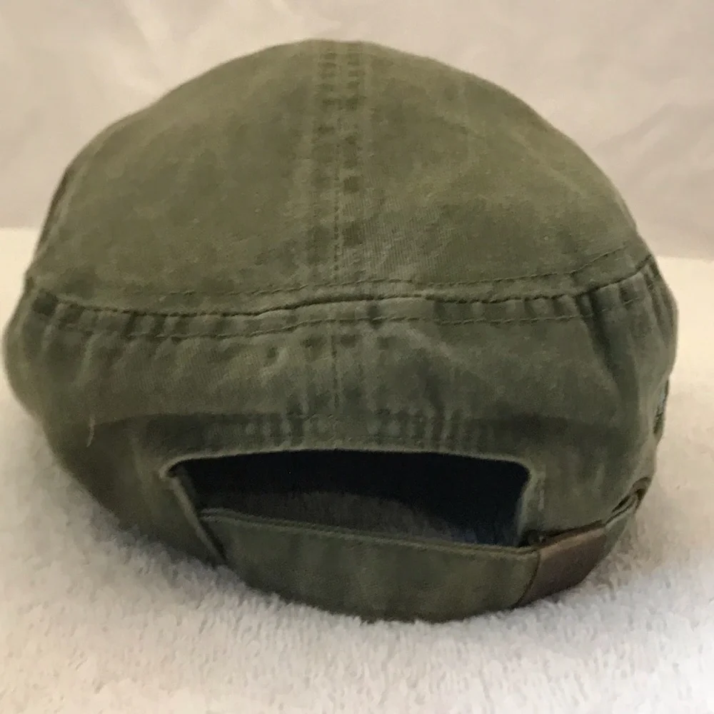 Costa Rica Adjustable Grey Military Style Short Bill Travel Cap
